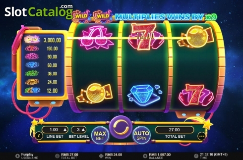 Οθόνη3. Space Neon Κουλοχέρης