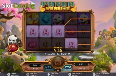 Οθόνη5. Panda Warrior (GamePlay) Κουλοχέρης