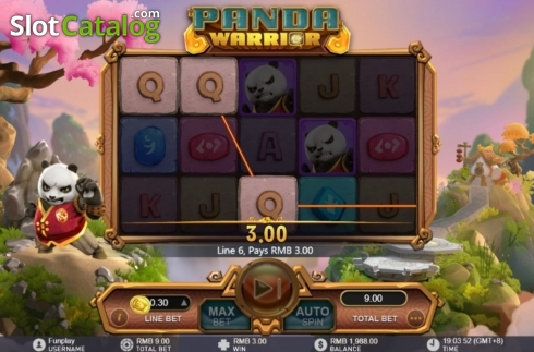 Οθόνη3. Panda Warrior (GamePlay) Κουλοχέρης