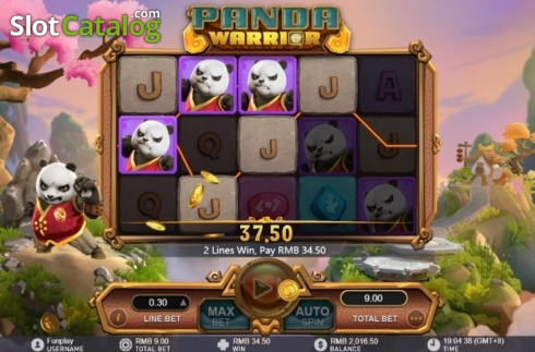 Οθόνη4. Panda Warrior (GamePlay) Κουλοχέρης