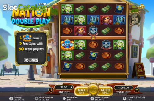 Οθόνη3. Nation Double Play Κουλοχέρης 