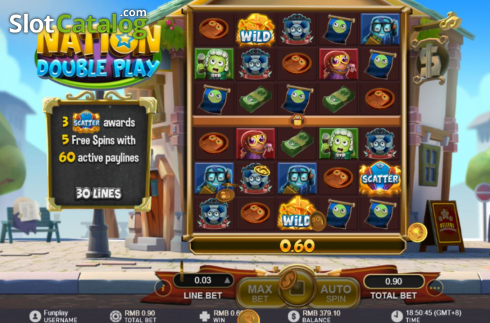 Οθόνη5. Nation Double Play Κουλοχέρης 