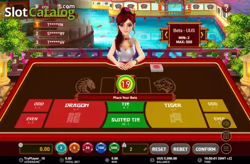 Οθόνη2. Dragon Tiger (Gameplay) Κουλοχέρης