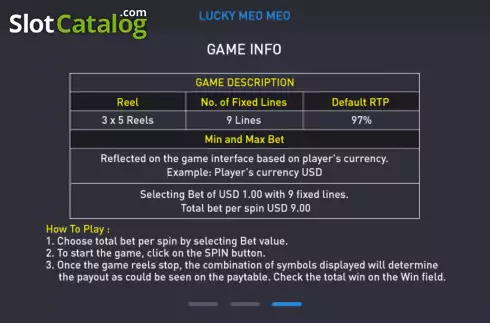 Οθόνη9. Lucky Meo Meo Κουλοχέρης 