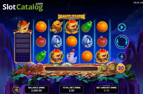 Οθόνη2. Dragon Wildfire: Cluster Win Κουλοχέρης 