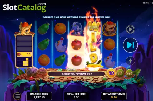 Οθόνη4. Dragon Wildfire: Cluster Win Κουλοχέρης 