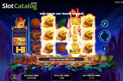 Οθόνη5. Dragon Wildfire: Cluster Win Κουλοχέρης 