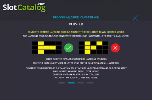 Οθόνη7. Dragon Wildfire: Cluster Win Κουλοχέρης 