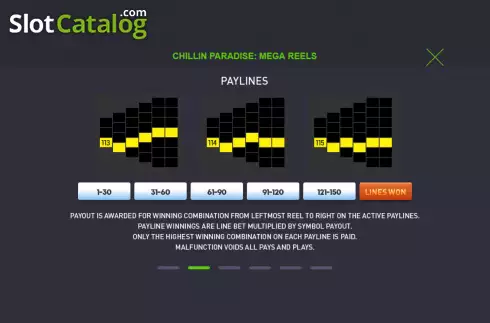 Οθόνη6. Chillin Paradise Mega Reels Κουλοχέρης
