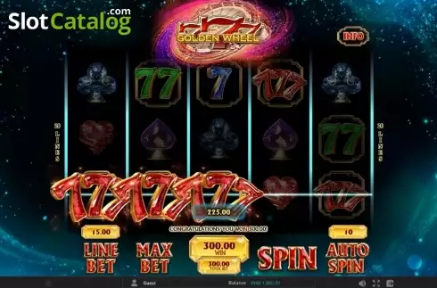 Οθόνη 3. 777 Golden Wheel Κουλοχέρης