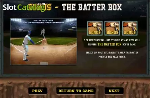 Πίνακας πληρωμών 2. Baseball Κουλοχέρης
