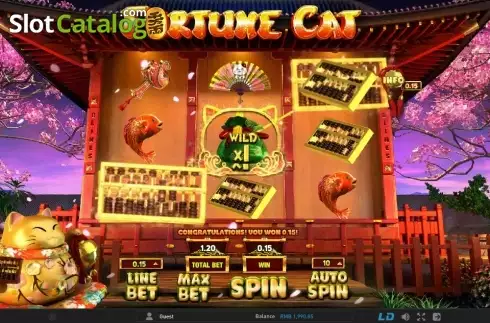 Οθόνη 3. Fortune Cat (GamePLay) Κουλοχέρης