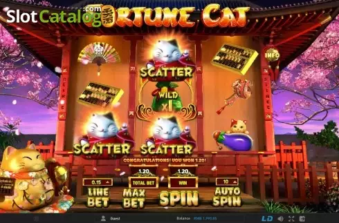 Οθόνη 4. Fortune Cat (GamePLay) Κουλοχέρης
