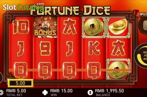 Οθόνη 3. Fortune Dice (GamePlay) Κουλοχέρης