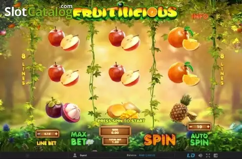 Οθόνη 1. Fruitilicious (GamePlay) Κουλοχέρης