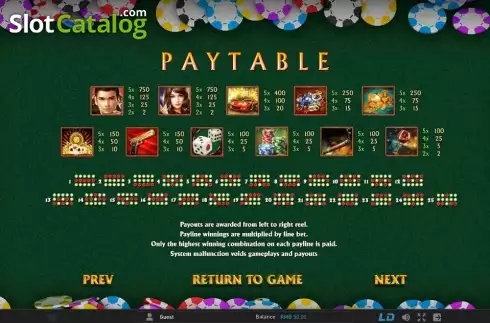 Πίνακας πληρωμών 1. God of Gamblers (GamePlay) Κουλοχέρης