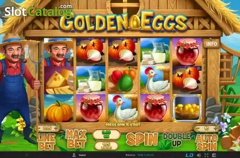 Οθόνη 1. Golden Eggs (GamePlay) Κουλοχέρης 