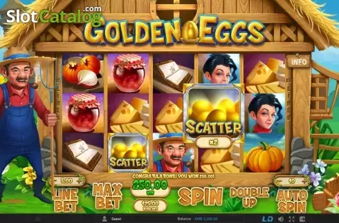 Οθόνη 4. Golden Eggs (GamePlay) Κουλοχέρης 