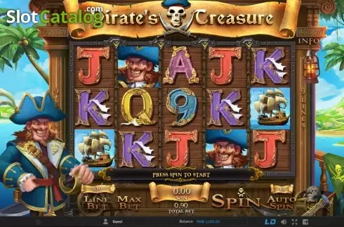 Οθόνη 1. Pirate's Treasure (GamePlay) Κουλοχέρης
