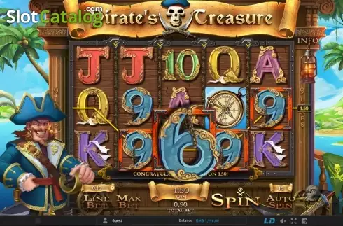 Οθόνη 4. Pirate's Treasure (GamePlay) Κουλοχέρης