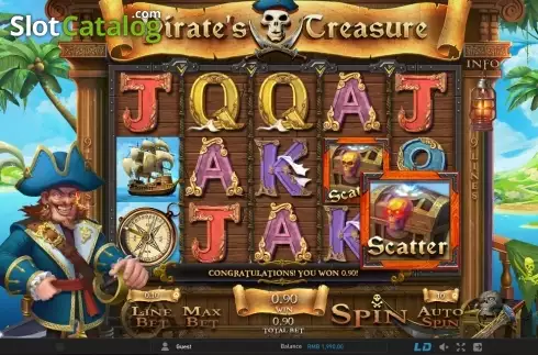 Οθόνη 5. Pirate's Treasure (GamePlay) Κουλοχέρης