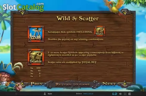 Πίνακας πληρωμών 2. Pirate's Treasure (GamePlay) Κουλοχέρης
