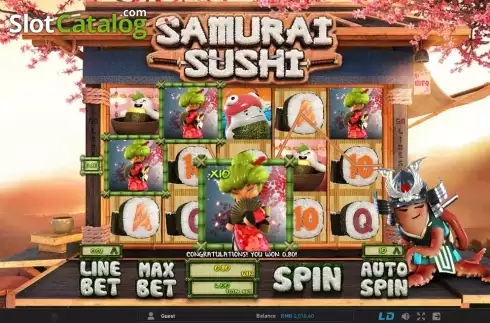 Οθόνη 3. Samurai Sushi Κουλοχέρης