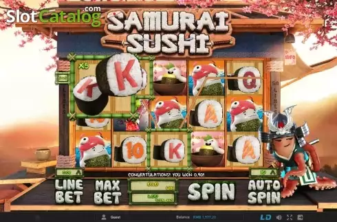 Οθόνη 6. Samurai Sushi Κουλοχέρης