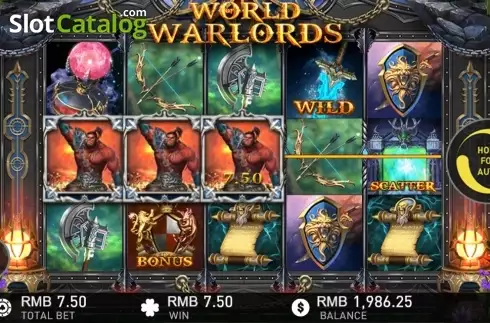 Οθόνη 2. World of Warlords Κουλοχέρης 
