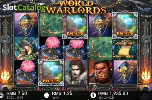 Οθόνη 4. World of Warlords Κουλοχέρης 
