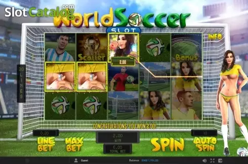 Οθόνη 3. World Soccer (GamePlay) Κουλοχέρης