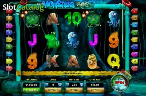 Οθόνη2. Monsters Bash Κουλοχέρης