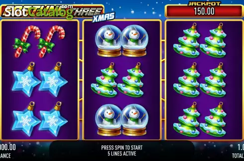 Οθόνη2. Fortune Three Xmas Κουλοχέρης