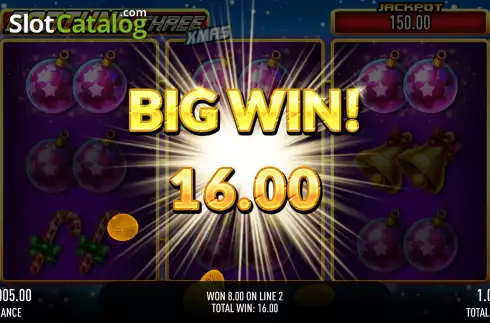 Οθόνη4. Fortune Three Xmas Κουλοχέρης