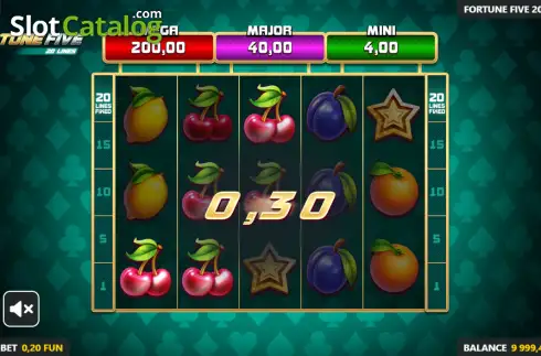 Οθόνη3. Fortune Five 20 Lines Κουλοχέρης 