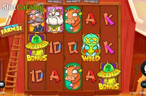Οθόνη2. Sticky Wild Farm 51 Κουλοχέρης