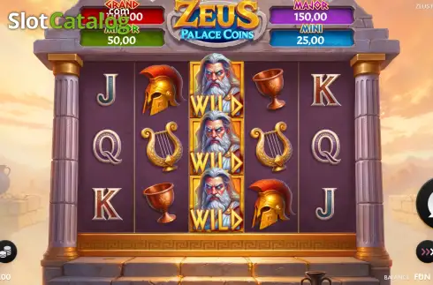 Οθόνη2. Zeus Palace Coins Κουλοχέρης
