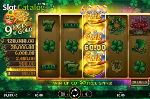 Οθόνη4. 9 Pots of Gold Κουλοχέρης