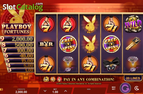 Οθόνη3. Playboy Fortunes Κουλοχέρης