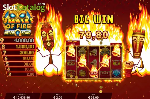 Οθόνη9. 9 Masks of Fire HyperSpins Κουλοχέρης