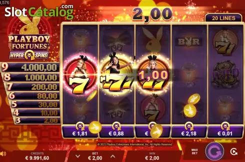 Οθόνη3. Playboy Fortunes HyperSpins Κουλοχέρης 