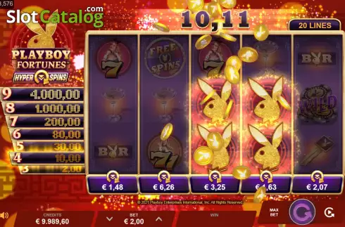 Οθόνη4. Playboy Fortunes HyperSpins Κουλοχέρης 