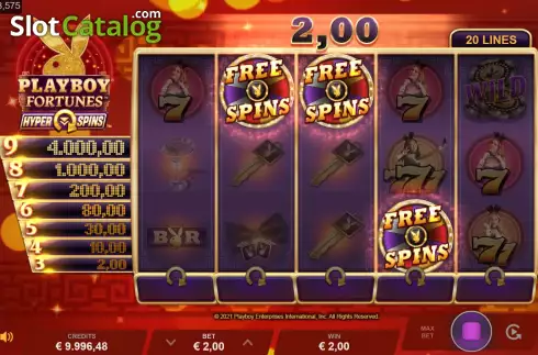 Οθόνη6. Playboy Fortunes HyperSpins Κουλοχέρης 