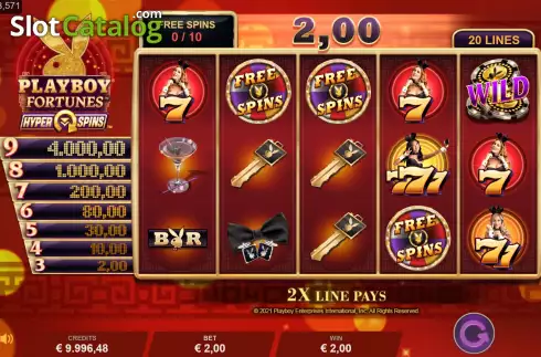 Οθόνη8. Playboy Fortunes HyperSpins Κουλοχέρης 