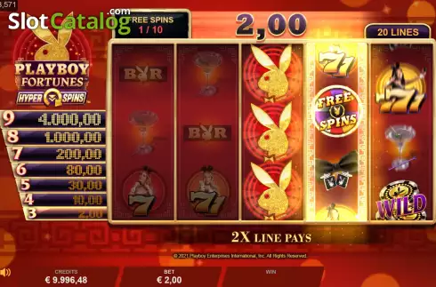 Οθόνη9. Playboy Fortunes HyperSpins Κουλοχέρης 