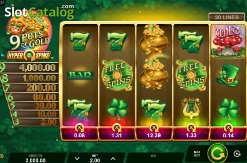 Οθόνη2. 9 Pots of Gold HyperSpins Κουλοχέρης