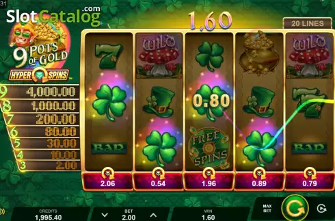 Οθόνη4. 9 Pots of Gold HyperSpins Κουλοχέρης