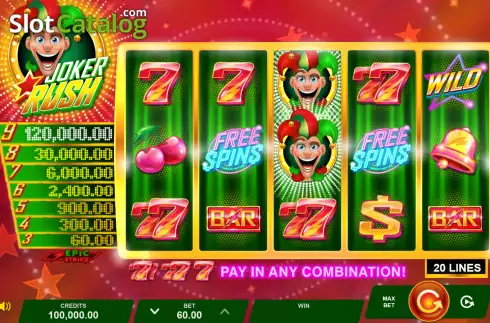 Οθόνη2. Joker Rush (Gameburger Studios) Κουλοχέρης 