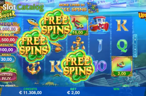 Οθόνη5. Fishin' BIGGER Pots Of Gold Κουλοχέρης