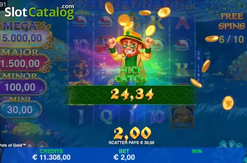 Οθόνη8. Fishin' BIGGER Pots Of Gold Κουλοχέρης